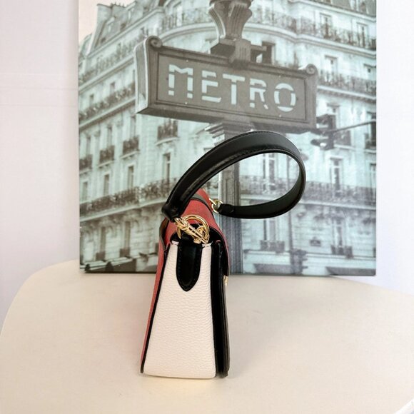 Coach 6019 Georgie Shoulder Bag In Colorblock IN Bright Poppy Multi - Picture 4 of 9